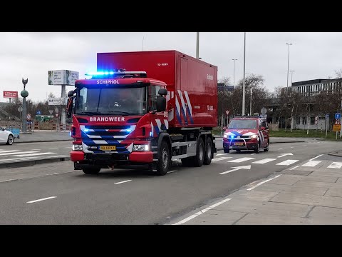 Treinongeval op Schiphol Brandweer Schiphol en overige Hulpdiensten met spoed