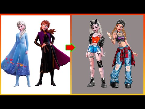 Elsa and Anna Frozen Glow Up: From Princesses to Bad Girls
