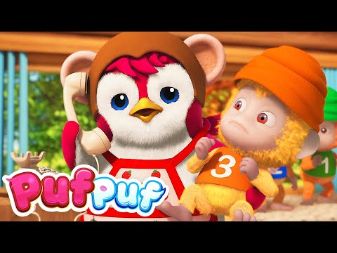 🐵 Cinci maimuțele - Colaj Cântece educative pentru copii mici - Puf Puf