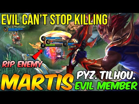 EVIL Team Can't Stop Killing [Rank 1 Squad EVIL] Tilhou. & Pyz. ,iBleed. Mobile Legends Gameplay