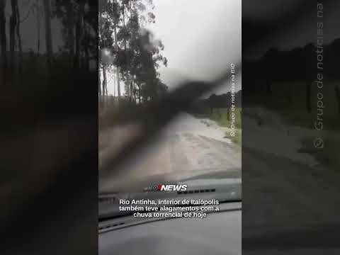 Chuva torrencial provoca alagamentos no Rio Antinha, interior de Itaiópolis