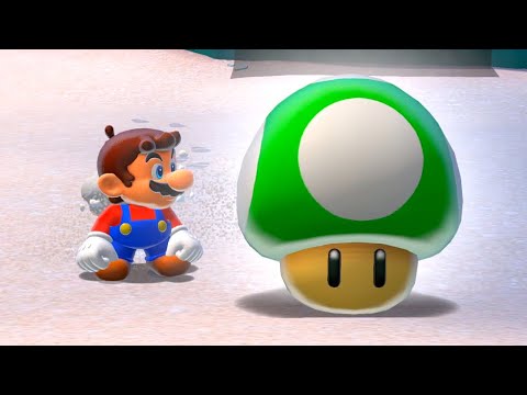 What happens when Mario collects the Grass Mushroom in Bowser's Fury?
