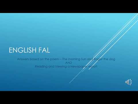 ENGLISH GRAAD 8: 15 Julie 2020 - periode 2 (15082)