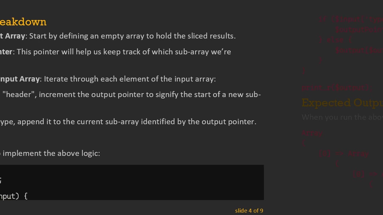 How to Slicing an Array by Key in PHP