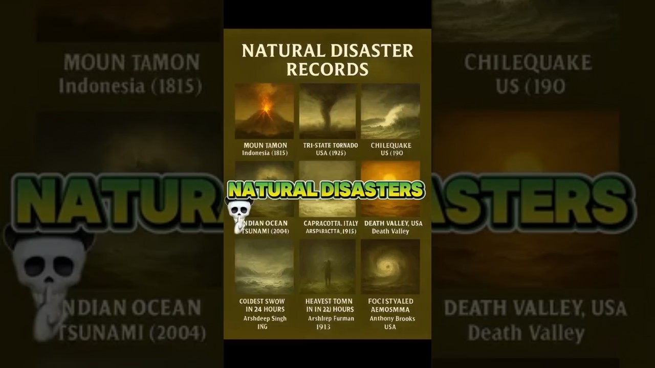 🌎 NATURAL DISASTERS RECORDS🤯 | #shorts #disaster #trollface