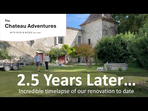 Chateau DIY restoration 2.5 years in 2 minutes TIMELAPSE