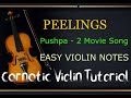 PEELINGS Pushpa 2 Song Peeling Violintutorial Violinotes Carnaticviolintutorial