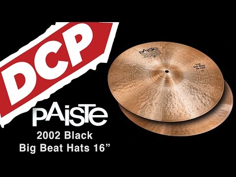 Paiste 2002 Black Big Beat Hi Hat Cymbals 16"