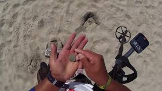 ifound GOLD in the WET SAND w CTX 3030 in the BEACH metal detecting