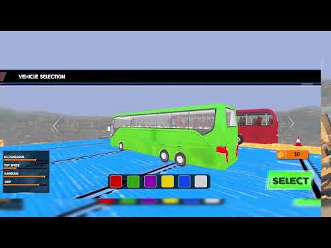 Mega Ramp Coach Bus Race Stunt