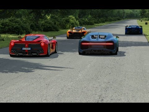 Onboard Bugatti Chiron vs Supercars at Monza Full Course (1966
