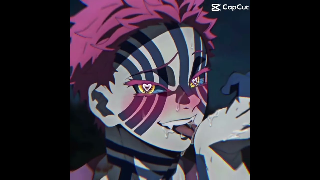 《ハート目・赤面・よだれ注意》猗窩座は元々色気がすごい😭💞#猗窩座#ハート目#赤面#よだれ#表情操作