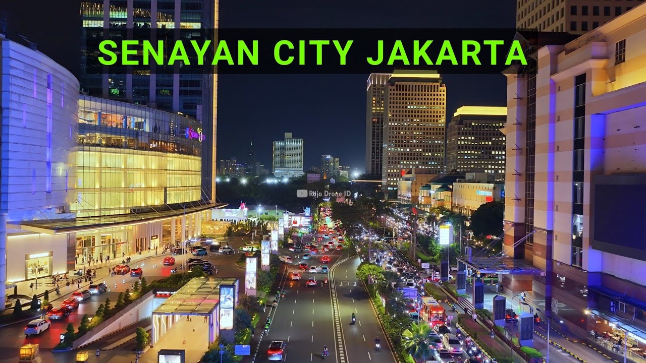 Senayan City Jakarta 2025, Night Drone View by DJI Mavic 4 Pro