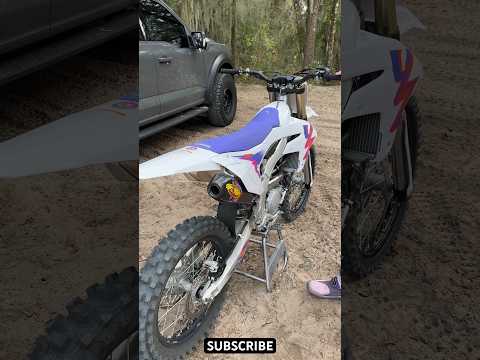 2024 YZ250F FMF Exhaust Barks!! TOO LOUD🤯 #shorts