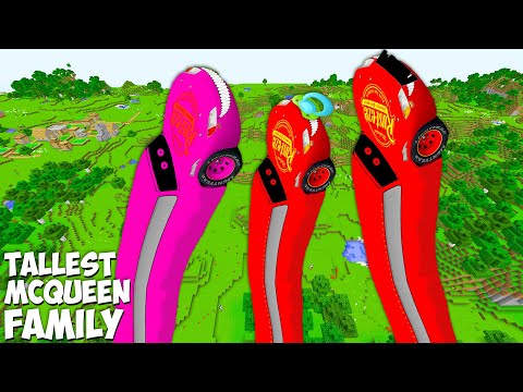 I Found TALLEST LIGHTNING MCQUEEN FAMILY EXE in Minecraft Gameplay Animation