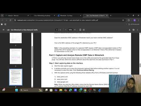 Cisco 3.7.10 Lab - Use Wireshark to View Network Traffic