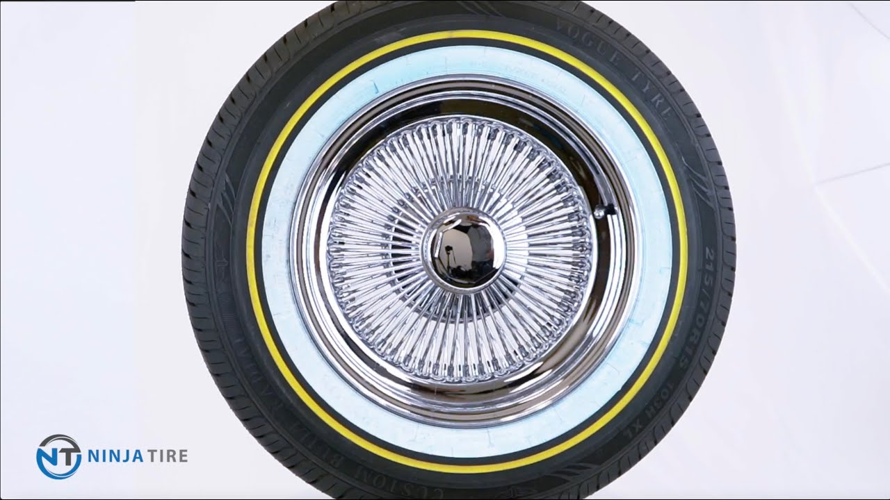 15x7 Standard Chrome 100 Spoke with 215/70R15 Vogue Whitewall Tires