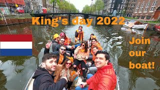 King's day 2022 - boat party in the canals in Amsterdam