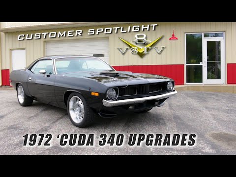 1972 Plymouth Cuda 340 Upgrades and Fuel Injection Video at V8 Speed & Resto Shop