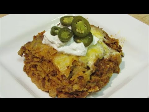 How to make Enchilada Casserole - Easy Mexican Lasagna- The Wolfe Pit