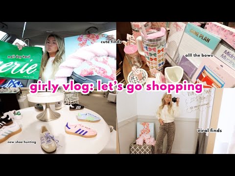 SHOPPING VLOG🛍️✨ *girly finds, mall day, viral aerie set, haul, + more*