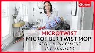 O-Cedar MicroTwist Microfiber Twist Mop Refill Replacement Instructions