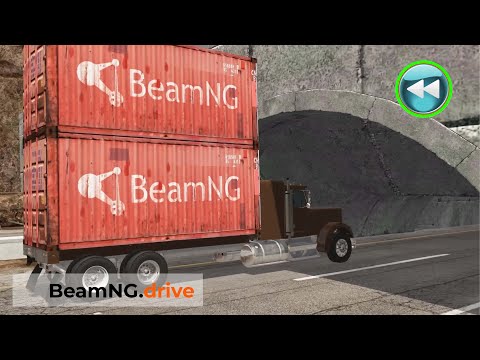 Reverse Trucks vs Low Tunnel Crashes#17_BeamNG.drive