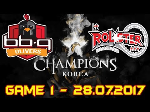 [LCK Summer 2017 W8D4] KT vs BBQ Game 1 Highlights | kt Rolster vs bbq OLIVERS