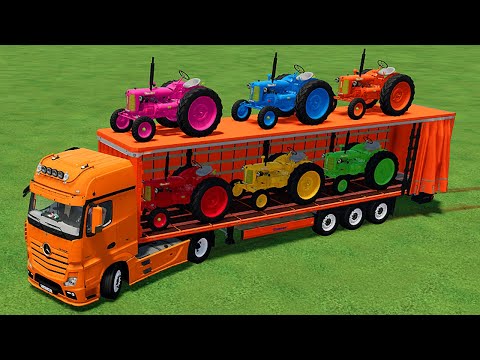 TRANSPORT MINI ZETOR TRACTORS WITH MERCEDES TRUCK - Farming Simulator 22