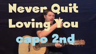 Never Quit Loving You (Jill Barber) Guitar Lesson Strum Chords Capo 2nd Fret