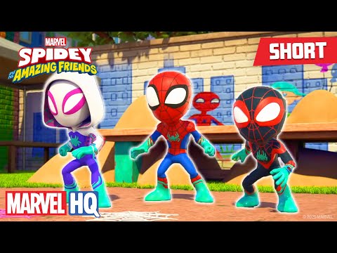 Team Spidey's Water-Webs Stop Sandman! | Meet Spidey and his Amazing Friends |  @MarvelHQ @disneyjr
