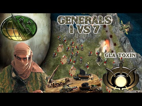 Command Conquer Generals Zero Hour Gla Toxin Generals 1 vs 7 Hard Generals (SouthEastAsiaLight)