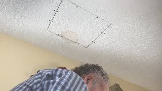 Knock down texture ceiling repair made easy