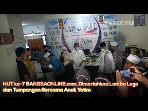 HUT ke-7 BANGSAONLINE.com, Dimeriahkan Lomba Desain Logo dan Tumpengan Bersama Anak Yatim