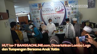 HUT ke-7 BANGSAONLINE.com, Dimeriahkan Lomba Desain Logo dan Tumpengan Bersama Anak Yatim