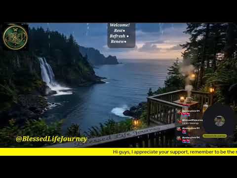Blessed Life Journey | From Sunset to Rain - Coastal Waterfall + Ocean + Motivational Quotes