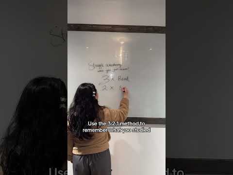 Use the 3-2-1 method to remember what you studied