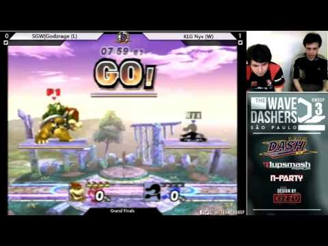 The Wavedashers 3 PM 3.61 Grand Finals - SGW|Godzrage (Sheik/Bowser) vs KLG|Nyx (GW)