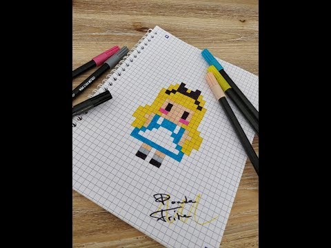 Pixel Art Alice au Pays des Merveilles / Alice in Wonderland