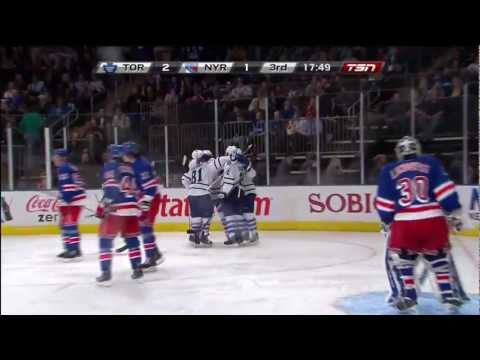 Lupul Goal - Leafs 2 vs Rangers 1 - Oct 27th 2011 (HD)