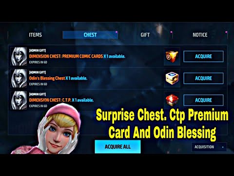 Surprise Chest | Ctp Premium Card & Odin Blessing Chest Open - Marvel Future Fight