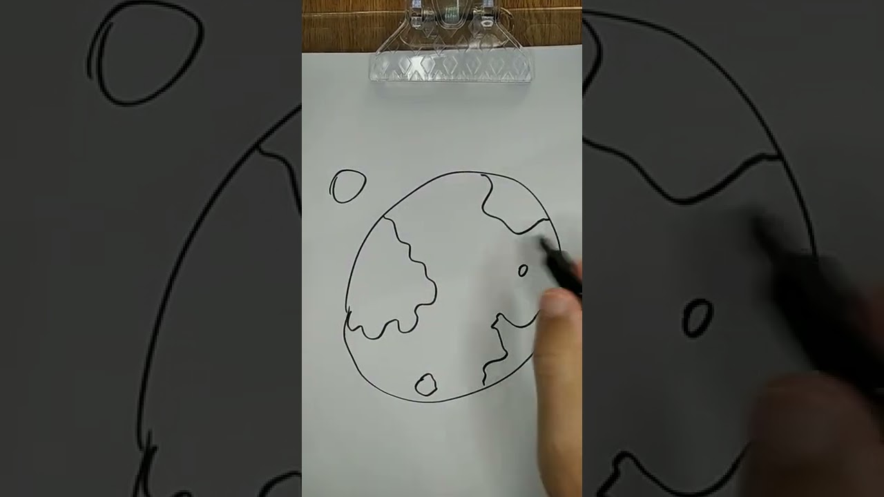 Desenhei o Planeta Terra em 16 segundos! #planetaterra #planeta #shorts #famíliafalcote