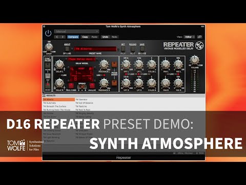 D16 Repeater: 'Synth Atmosphere' Preset Pack (from Tom Wolfe)