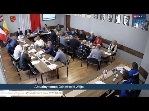 Gmina Rojewo - LIV Posiedzenie Sesji Rady Gminy