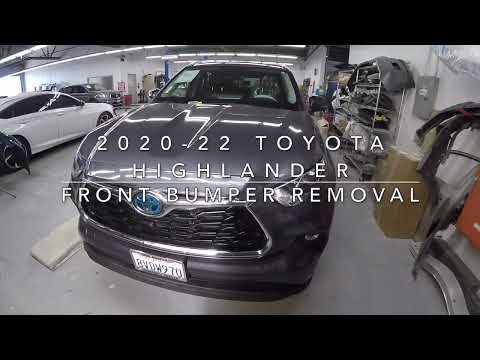 How to remove a 2020 - 2022 Toyota Highlander front bumper