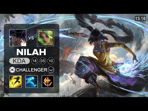 Nilah vs Zeri ADC - KR Challenger - Patch 13.16 Season 13