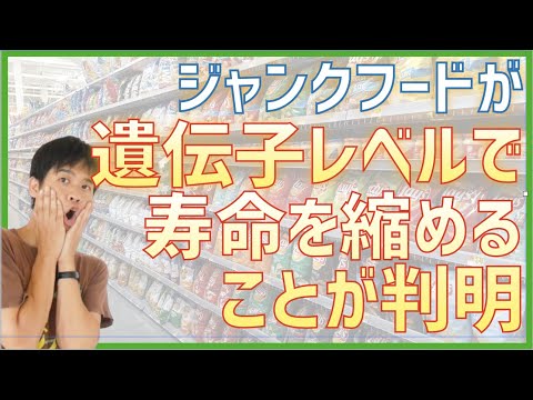 , title : 'ジャンクフードで寿命が短くなる事が証明！老化した細胞を若返らせる方法'