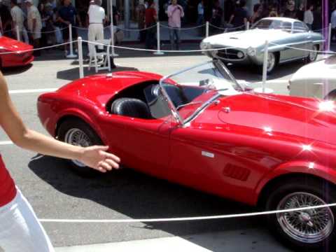 Katie Cleary with Ford Shelby Cobras