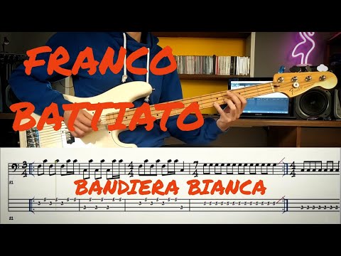 Franco Battiato - Bandiera Bianca /// Bass Line Cover [Play Along Tab]
