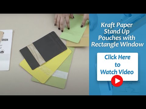 Kraft Paper Rectangle Window Stand Up Pouches